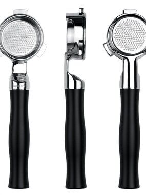 Normcore 54mm Silm Bottomless Portafilter, Naked Portafilter with Black Anodized